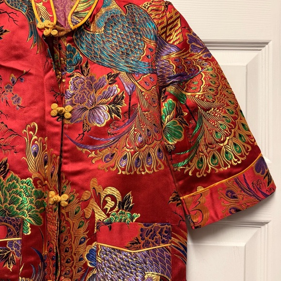 Red Embroidered Kimono Jacket - Picture 6 of 15